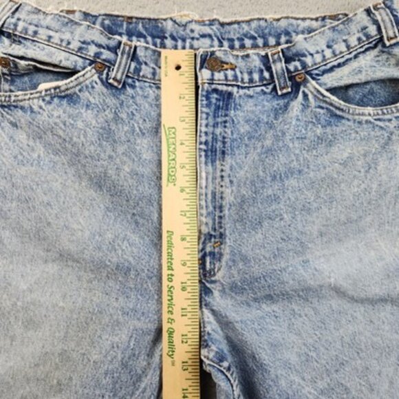 Vintage 90s Levi's Jeans Mens 38x32 Blue Acid Wash 550 Faded Distressed USA Made - Picture 12 of 13